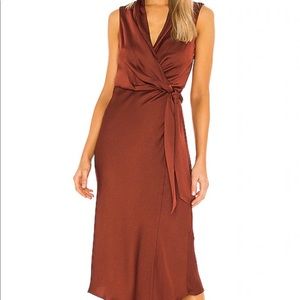 Veronica Beard Briony Dress in Clay.